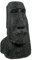 zeitzone Moai Kopf Osterinsel Figur Skulptur Steinguss Statue Kunststein Schwarz 64cm