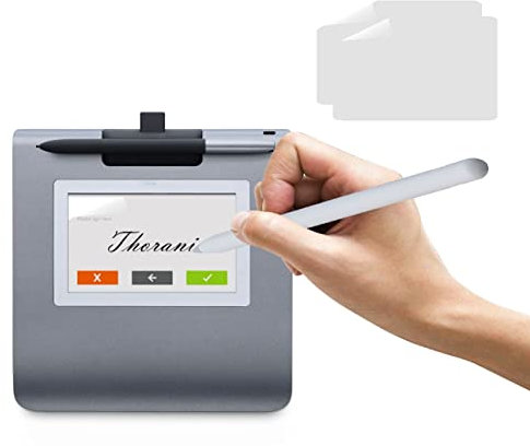 Thorani 2 Stück Paper-Feel Unterschriftsfolie für Wacom STU-300, STU-430, & Signature Pad Signotec Zeta - Matte TPU-Folie zum Schreiben wie auf Papier