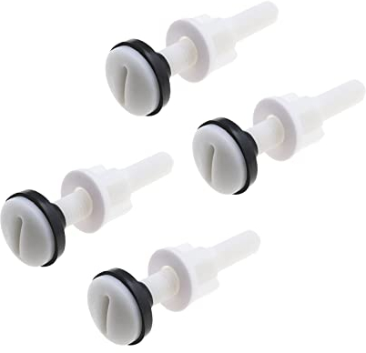 OTOTEC Juego de 4 pernos para tanque de inodoro M10 para la mayoría de inodoros divididos, cisterna de inodoro de plástico blanco a inodoro, kit de sellado de fijación