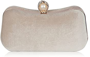 CORIOS Samt-Abendtaschen für Frauen Glitter Handtasche Shining Clutch Bag Glänzend Schultertasche Kette Tasche Portemonnaie Elegante Umhängetasche für Cocktail Party Tanzparty Abendparty Aprikose