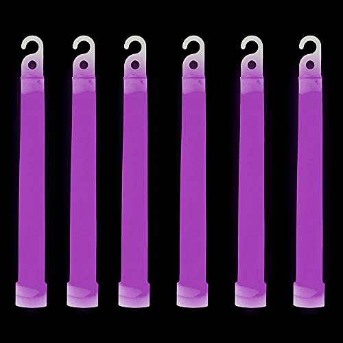 WedDecor Neon Farben Ultra Hell Fluoreszierend Leuchtstab Rohre Tragegurt Premium Fluoreszierend Stangen Licht Stäbe für Abschlussfeier, Camping, Neu Year S Eve, 6 Inches, 25pcs, Lila