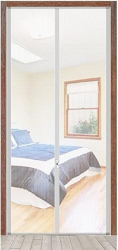 Cat Screen Door Reinforced Pet Proof Screen Door Zipper Curtain To Keep Dogs And Cats Out Stop Cats Running Out Screen Door With Zipper For Living Room Bedroom Patio Doors (Color : Silber, Size : 90