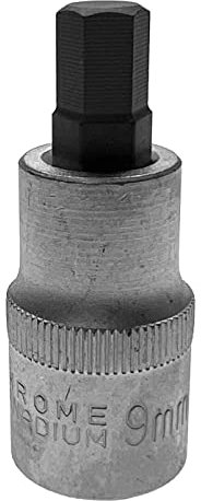 Clé à six pans creux de 9 mm pour vis intérieures à 6 pans - Insert de clé à douille - Insert de tournevis 1/2 en acier Cr-V