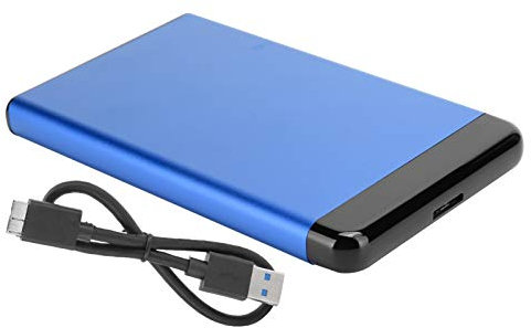 KIMISS Disque Dur Externe 4 to 2 to Disque Dur Externe en Alliage D'aluminium Boîte de Disque Dur Mobile Usb3.0 Portable 2,5 Pouces Ssd HDD Sata Boîtier en Alliage D'aluminium 8 to (Bleu)