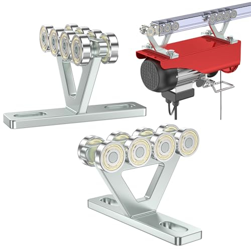 SKTREX 8 Radhubwagen mit Rollen – Strebenwagen Montage für Elektrozug – passend für 4,8 cm breite und größere Strebenkanäle – hohe Festigkeit und leiser Betrieb