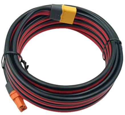 YIMIKEDAYA XT60I auf XT60 Stecker XT60I Verlängerungskabel 12AWG XT60 Verlängerung Solar Kabel Kompatibel für EcoFlow Powerstation (3M)