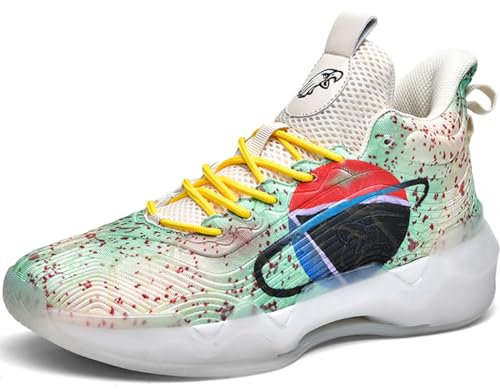 Kmrlofiy Zapatillas de Baloncesto para Hombre Antideslizantes Calzado de Baloncesto para Hombre Masculino Zapatos de Baloncesto Aire Libre Deportivas Calzado (BKT-M28, 41EU)