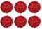 sourcing map 6 Pcs Wicker Rattan Balls 3.2 Inch Rattan Decorative Balls Vase Fillers for Wedding Party Centerpiece Bowls Home Decoration Red