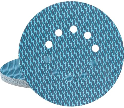 STEBRUAM 20Pcs 225mm Sanding Discs, 9 Inch 10 Hole Hook and Loop Sandpaper Grit P120 for Grinding Giraffe, Drywall Sander Sanding Pads