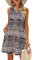 BDTECAOR Damen Sommer Große Größen Ärmellos Strandkleid Casual Bohemian T-Shirt Kleider mit Taschen 04 Schwarz Bedruckt XXL