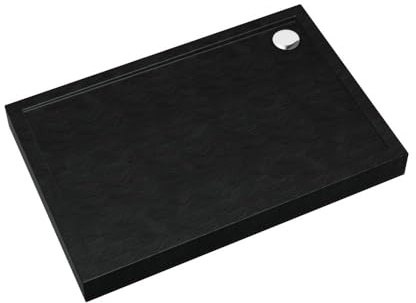 AQUABAD Duschwanne/Duschtasse | Ultima mit LeakProtect Technologie Black Stone 90x120cm Rechteck