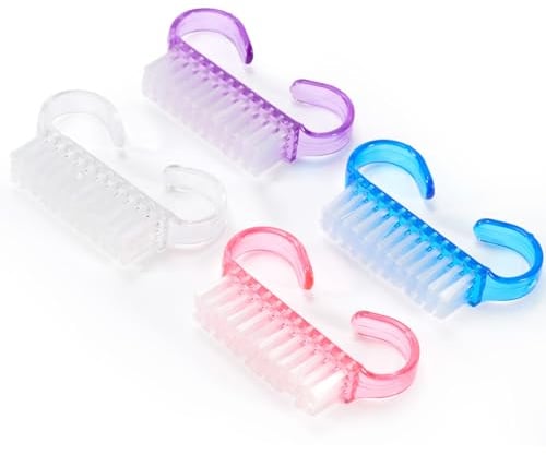 4-teiliges Set Nagelbürsten, Handgriff aus Kunststoff, Nagelreinigungswerkzeug für Nail Art, Handreinigungsbürste, tägliche Reinigungswäsche.