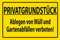 Ontrada Holzschild 30x40cm Privatgrundstück Ablegen von Müll verboten Holz Schild