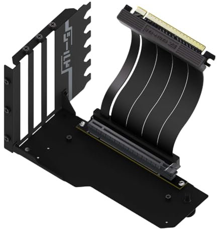 LYEAA Kit de montage vertical pour GPU avec câble élévateur PCI-E 4.0 X16 de 15 cm, support de carte graphique à angle droit de 90 degrés, support de carte graphique