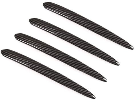 ADDUE Car Outer Handle for BMW for 5 Series G30 G38 2018-2021 Carbon Pattern Black Car Styling Exterior Door Handle Strips Decoration Sticker Trim Door Handle Exterior Cover