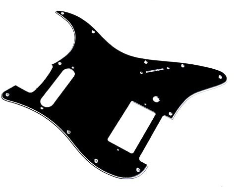 Saccgt 3-lagiges schwarzes Gitarren-Pickguard für HS-Humbucker, Metall, Breite: ca. 25,8 cm