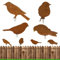 4 Rost Vögel, Vögel Deko Rostige Gartendeko mit Schraubgewinde, Metall Gartenstecker vögel Stecker Baumstecker, Gartenstecker Rost Deko Gartendeko für Garten Patio Park Zaun