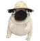 KUKUShining Süßes Mops Plüschtier Weiches Knuddeliges Stofftier für Kinder Hundefreunde und Einzigartiges Geschenk für Mops Liebhaber und Geburtstage(Pug(hat))