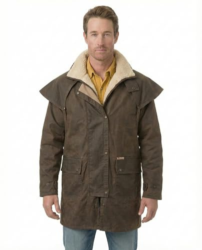 SCIPPIS Mountain Riding Jacket – Wintermantel mit Teddyfutter, winddicht, wasserabweisend (DRI-Tec), Schultercape, große Taschen