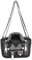 MOISTRI Nieten Umhängetaschen Biker Geldbörsen Jacke Look Reisetasche Wasserdichte Umhängetasche Leichte Reißverschlusstasche Umhängetasche Schwarz