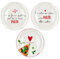 PALUPLUS Set 3 Piatti Pizza Rotondi in Melamina, Diametro 33 cm e Altezza 1,5 cm, Piatto con 3 Decorazioni, Infrangibili e Riutilizzabili, Fantasia Rossa, Pizza Time e Spicchi pizza -4634C