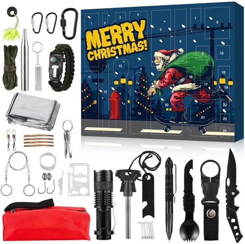 GETBSTOOP Men's Advent Calendar 2024: Tool & Survival Set for Adults & Teenagers