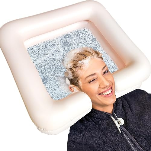 Lavabo gonflable pour laver les cheveux dans le lit, lavabo, lavabo, pour les cheveux alités et les personnes handicapées.