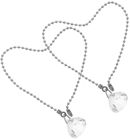 Uonlytech Ceiling Fan Pull Chain Crystal Balls Lighting Pull Cord Handle for Bathroom Decor