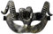 JewelryWe Steampunk Ram Devil Mask - Gold Adjustable Detachable Floral Horns for Halloween, Cosplay & Masquerade Parties