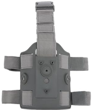ProWildGear Thigh Drop Leg Platform Holster Double Back Strap Leg Holster Pouch Leg Protection Device (Gray)