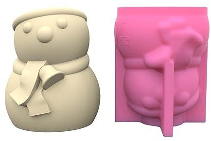 ohodhmnu Stampo in silicone a forma di pupazzo di neve, per vasi di fiori, argilla, cemento, gesso, casa, giardino