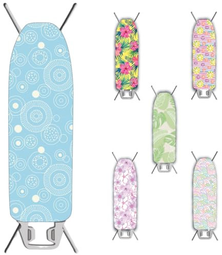 Ka' Mia Copriasse da Stiro con Elastico - Universale per Assi da Stiro Fino a 130-40cm - Tessuto 100% Cotone e Mollettone 100% Poliestere - Made in Italy (Tully)