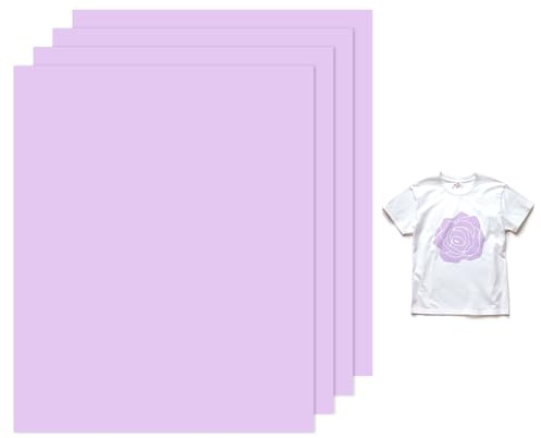 M METERXITY 4 Sheets 3D Puff Vinyl Heat Transfer 12x10 Inch Puff Vinyl Heat Transfer Lilac Foaming HTV Sheets Iron-on for T-shirts/DIY Fabric