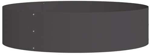 vidaXL Macetero Grande de Metal Negro Metal Grande Duradero