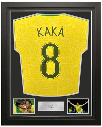 Exclusive Memorabilia Kaka Signed Brazil 2024 Home Football Shirt. Standard Frame