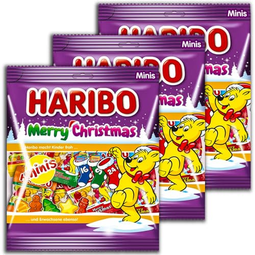 3 er Pack Haribo Merry Christmas Minis 3 x 250g
