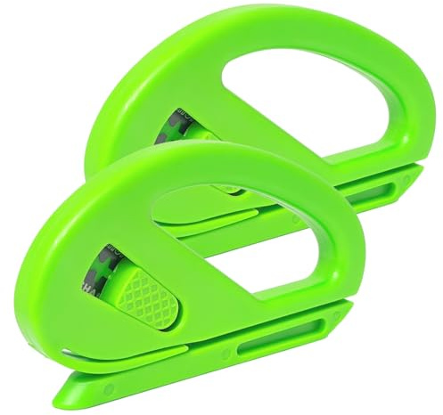 Funver 2 Pack Wrapping Paper Cutter, Sliding Gift Wrap Cutter for Effortless Wrapping Paper Cutting, Paper Cutting Tool for Christmas Halloween Holidays and Birthdays Gifts (Green)