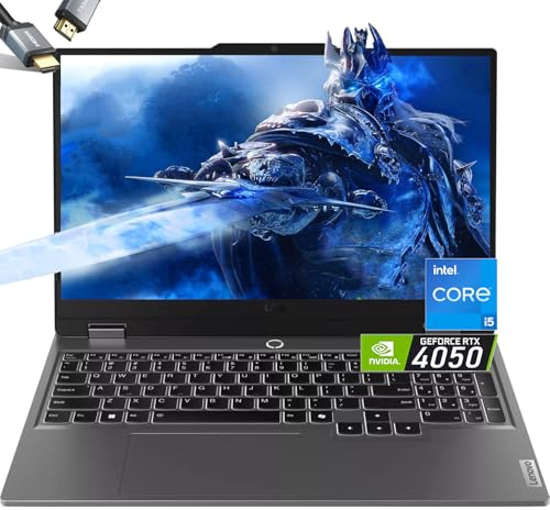 Lenovo LOQ 15 Ordinateur portable de jeu – RTX 4050 – Intel Core i5-12450HX Beat AMD Ryzen 7 4800H – 15,6 po FHD 144 Hz – 32 Go de RAM | SSD 2 To – Clavier rétroéclairé – Montage vidéo sur PC Creator