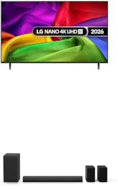LG 50NU800B6LC 50-Inch NANO AI 4K UHD Smart TV bundle with US40TR Soundbar with Wireless Subwoofer & Surround Sound 4.1 channel, 400W
