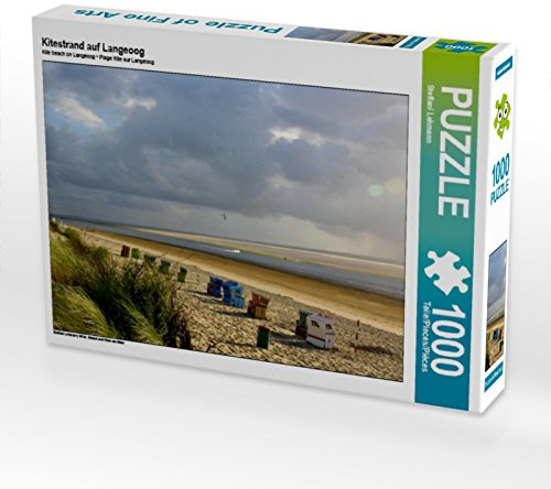 CALVENDO Puzzle Kitestrand auf Langeoog | 1000 Teile Lege-Größe 64 x 48 cm Foto-Puzzle für glückliche Stunden