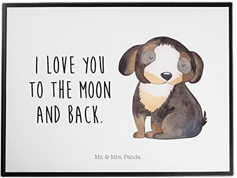 Mr. & Mrs. Panda Schreibtischunterlage Hund Entspannen - Geschenk, Schreibunterlage, Büroartikel, Hunderasse, Hundeliebe, Hundebesitzer, Bürobedarf,