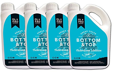 OLPRO Outdoor Leisure Products Bottom & Top Camping Toilet Fluid - 4 x 2 Litre