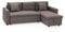 Happy Garden Canapé d'angle Convertible Clark 3 Places en Tissu Gris chiné. Canapé avec méridienne réversible et Coffre de Rangement.