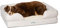 PetFusion Hundebett großes Hundesofa, waschbar, Memory-Schaum, Haustierbett, Ultimatives Bett für Hunde, Abnehmbarer Bezug, bequem, weiches Bett mit Nackenrolle für mittelgroße und große Hunde,