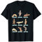 Kostüm Tiere Oberteile Damen Unisex Cartoon Yoga-T-Shirt mit U-Ausschnitt und Kurzarm S Schwarz