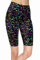 sissycos Damen 80ers Splash Printed Biker Shorts Bunt Kurze Leggings Soft Hose(L-XXL,Splash Line)