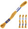 3 Docken Stickgarn je ca. 8m Sticktwist 100% Baumwolle Stickerei verschiedene Farbwahl, Farbe :1762 gelbes Ocker