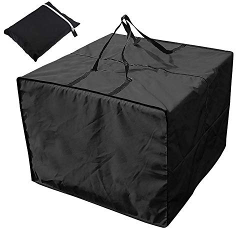 Sac De Rangement pour Coussin Salon De Jardin, Housse De Protection Multifonctionnelle Extérieure Imperméable avec Poignée De Transport, 80x80x60cm