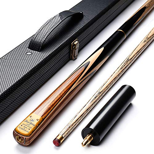 HIOD 57 Pulgadas 19 Onzas Taco de Billar Inglés de Billar con Puntas de Taco de 10 Mm Incluyendo Cajas Elegantes, Toallas Limpias, Tiza, Manijas Extensibles,