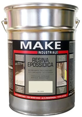 MAKE DESIGN FOR YOU | Resina Epossidica Industriale per Pavimenti, 4 litri, Grigio Chiaro, Opaca. Prodotto Certificato HACCP. Resistente a Urti, Graffi, Facile Applicazione e Pulizia. Made in Italy.